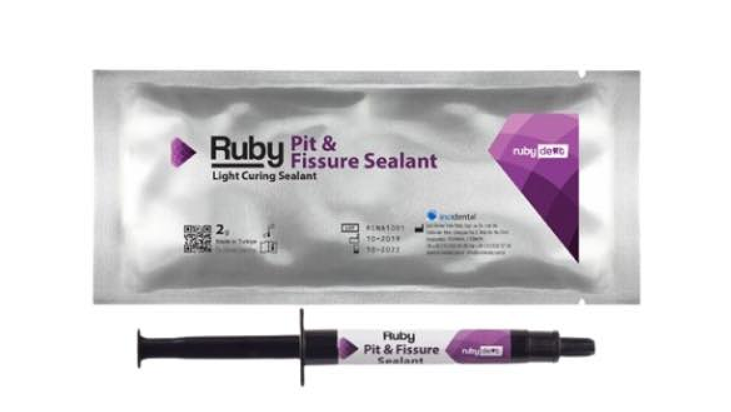 Ruby pit and fissure sealant resin-based dental preventive material packaging