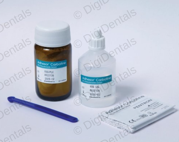 Medical or scientific supplies including a brown bottle, white bottle, blue tool, and white paper on a light gray background.