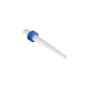 White and blue dropper on a white background