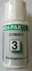 Bottle of Digi-Pak Z-Twist 3 with a green label on a white background