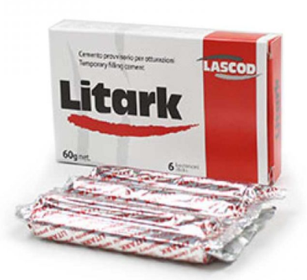 Litark temporary filling cement packaging for interim dental restorations
