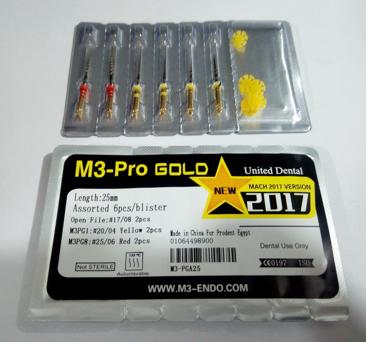 00000000000M3-Pro+ Gold Rotary Files Double (6pcs)