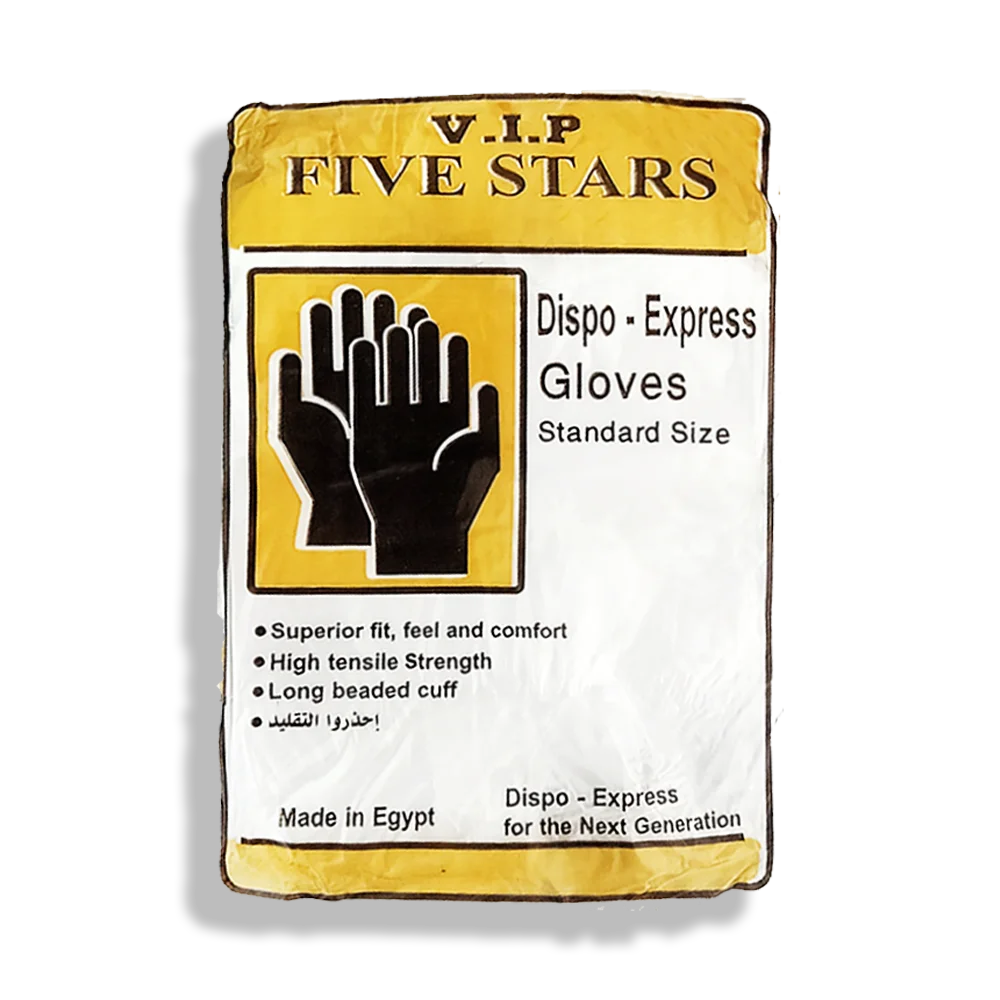 Pack of 100 thickened clear disposable over-gloves for heavy-duty clinical use.