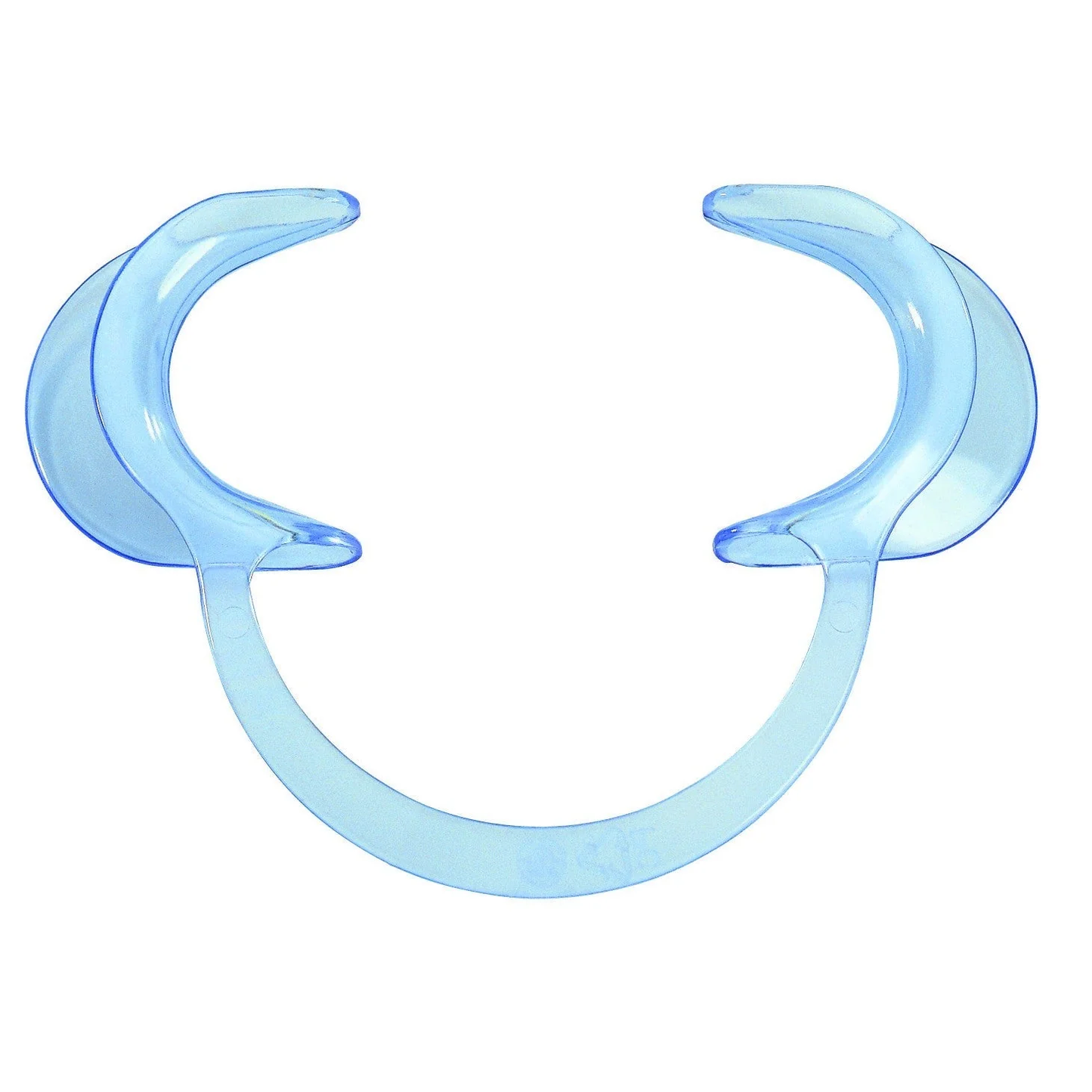 Blue silicone ring on a white background