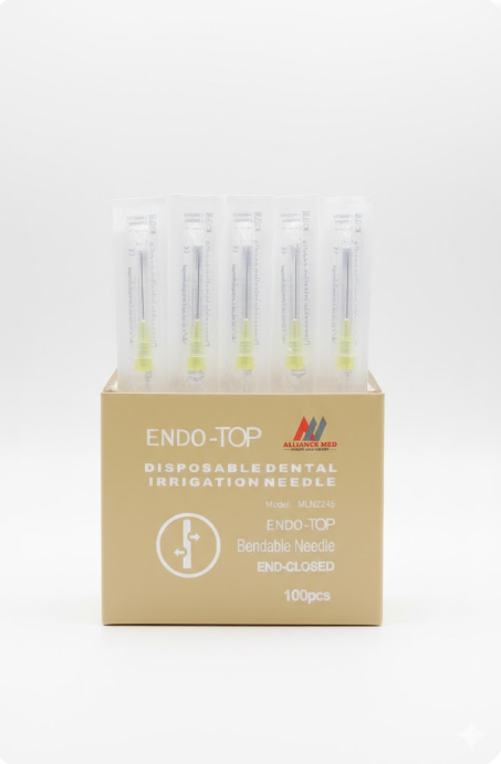 إبر ري علاج جذور الأسنان ذات فتحات تهوية جانبية من إندو-توب - 100 قطعة