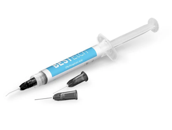 Waldent BEST Etch phosphoric acid etching gel syringe with applicator tips for dental bonding