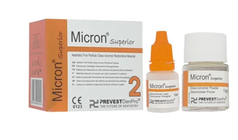 Prevest Micron Superior glass ionomer filling cement powder and liquid set with outer box