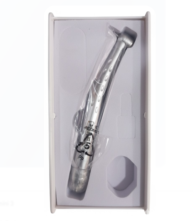 Pure Dental high-speed air turbine contra-angle handpiece with push-button chuck.