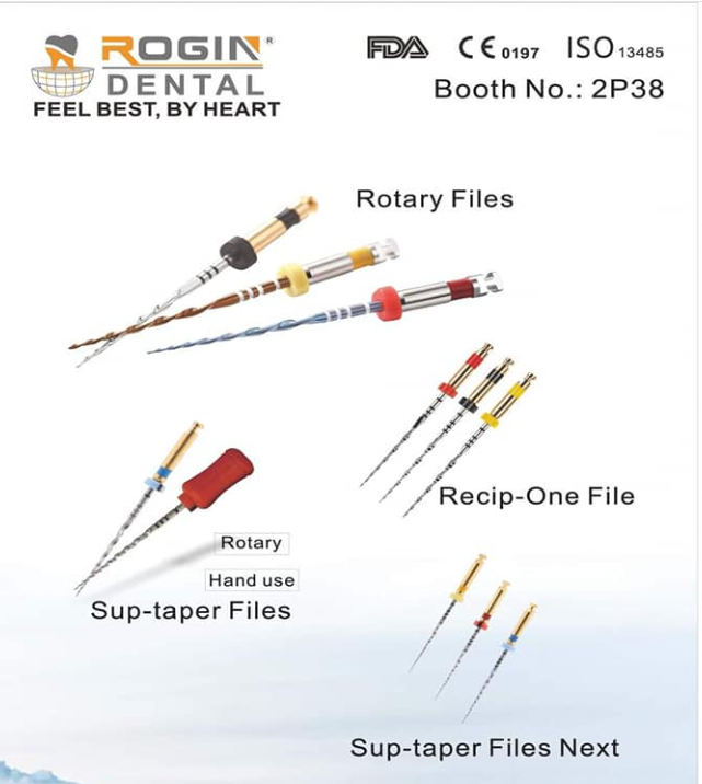 Rogin Super Flexi rotary endodontic nickel titanium files for mechanical root canal preparation