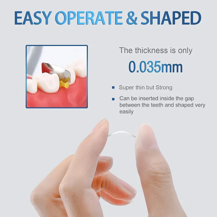 Product with text 'Easy operate & shaped' and a close-up of a hand holding it, on a light gray background.