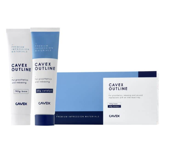 Cavex Outline impression material packaging on a white background