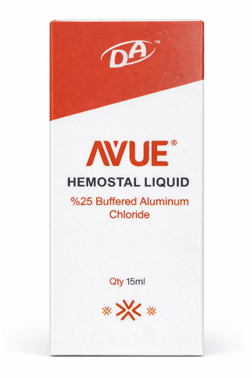 Buffered aluminum chloride dental hemostatic liquid used for controlling gingival bleeding during restorative procedures