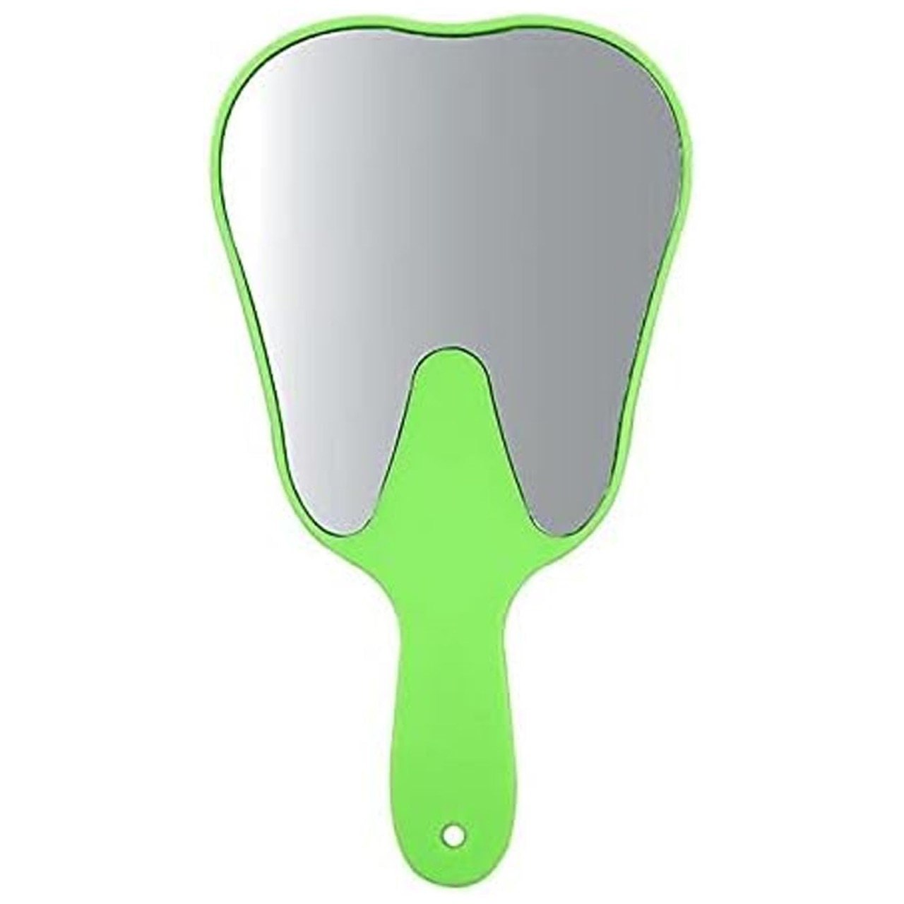 tooth shaped handheld dental mirror patient education tool