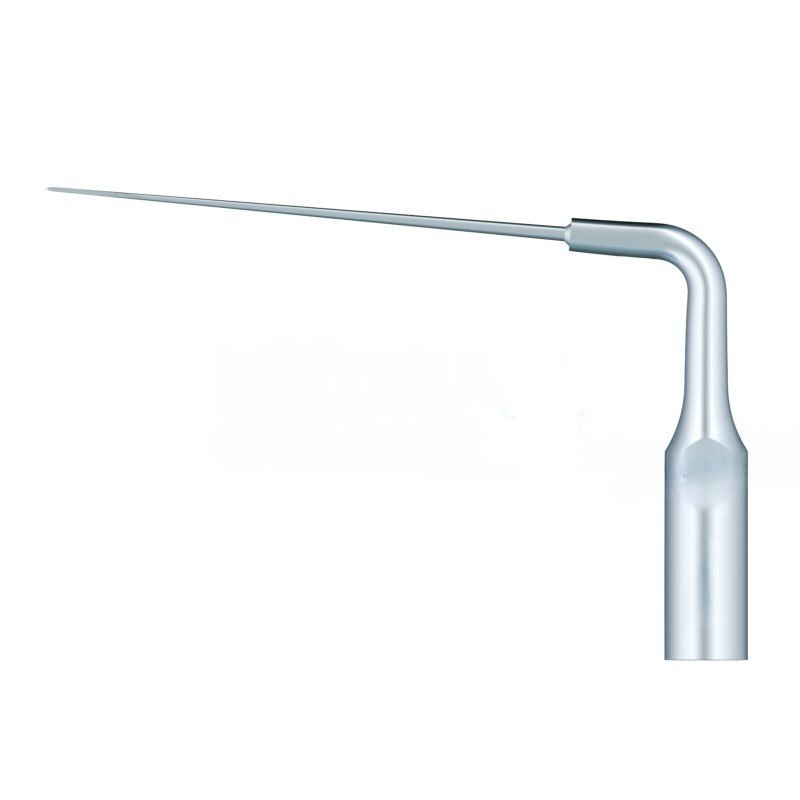 Replacement endodontic ultrasonic tip in stainless steel for passive ultrasonic irrigation and intracanal instrumentation during root canal treatment.