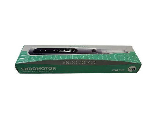 Disposable endomotor protective sleeves used in root canal procedures.