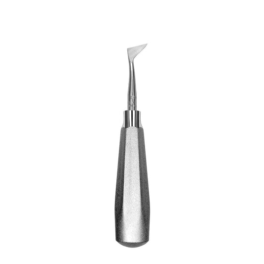 Metal tool with a pointed end on a white background