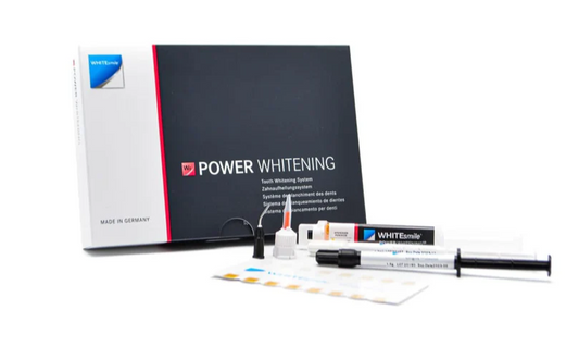 WHITEsmile Power Whitening YF professional in-office dental bleaching system with syringes and accessories