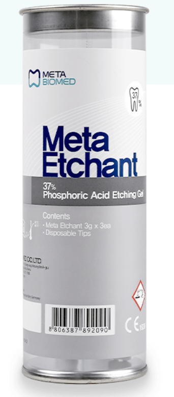 Meta Biomed Etchant 37% phosphoric acid etching gel syringes with disposable tips for dental bonding