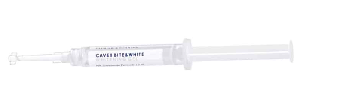 Cavex Bite & White at-home tooth whitening patient kit with tray system and carbamide peroxide gel