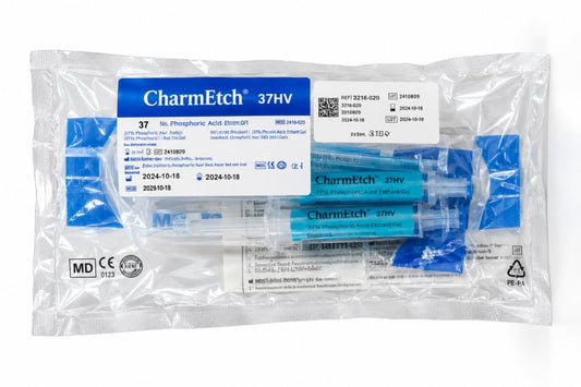 CharmEtch 37HV 37% phosphoric acid dental etching gel, pack of three 5 ml syringes