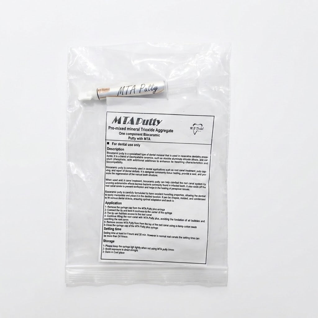 MB Dental Putty MTA endodontic material in a 2 g syringe