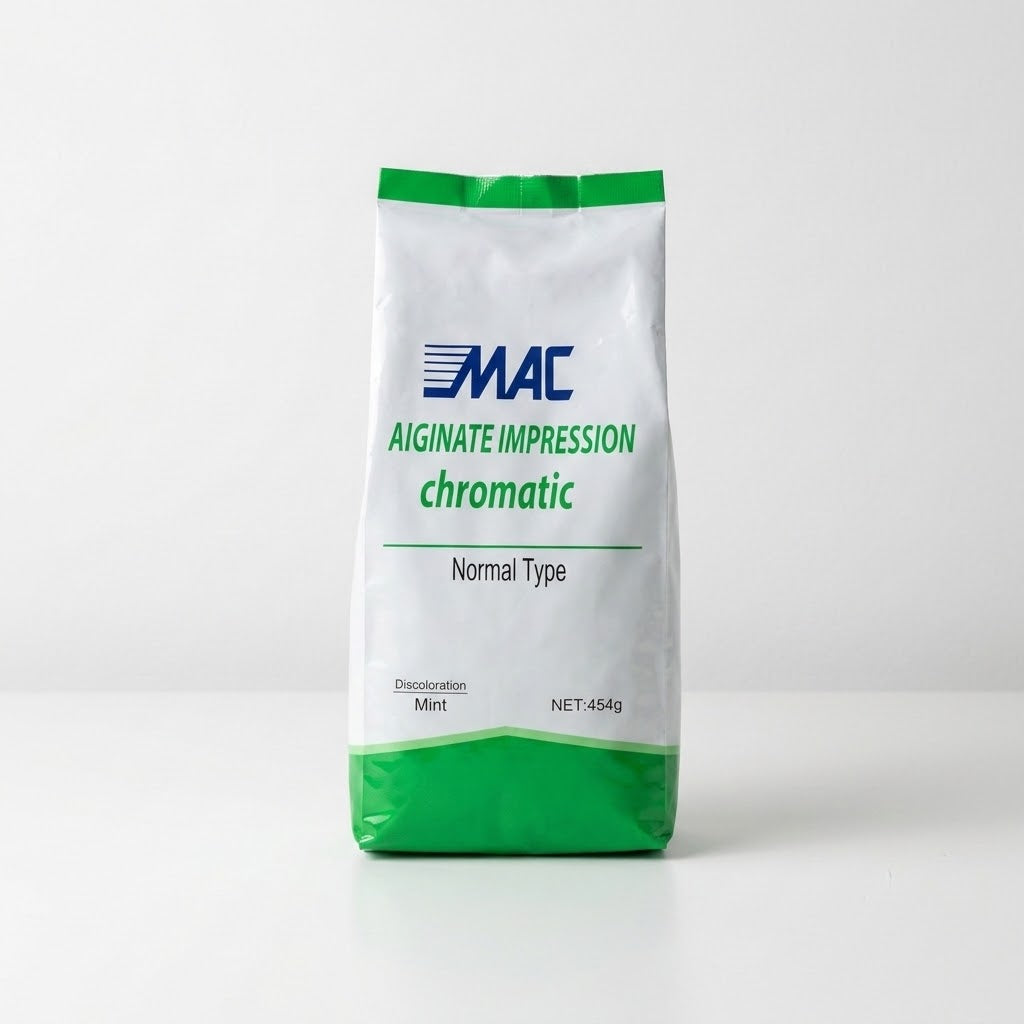 MAC Chromatic alginate dental impression material, mint flavor, normal setting, 454 g