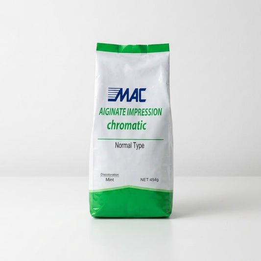 MAC Chromatic alginate dental impression material, mint flavor, normal setting, 454 g