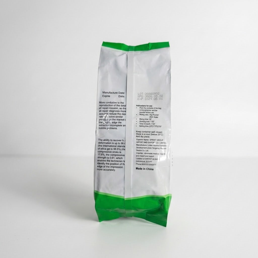 MAC Chromatic alginate dental impression material, mint flavor, normal setting, 454 g
