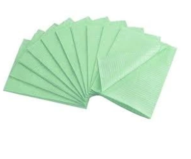 Disposable dental napkin bibs for patient protection during dental procedures