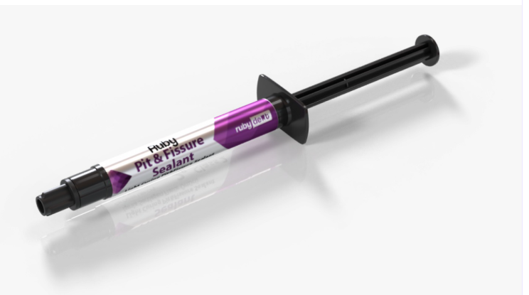 Ruby pit and fissure sealant resin-based dental preventive material packaging
