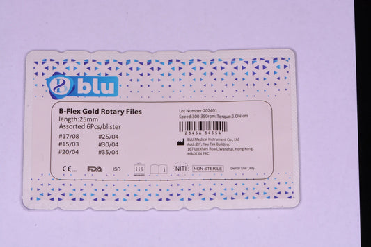 B Flex Gold Blister Rotary Files Assorted (31 mm)