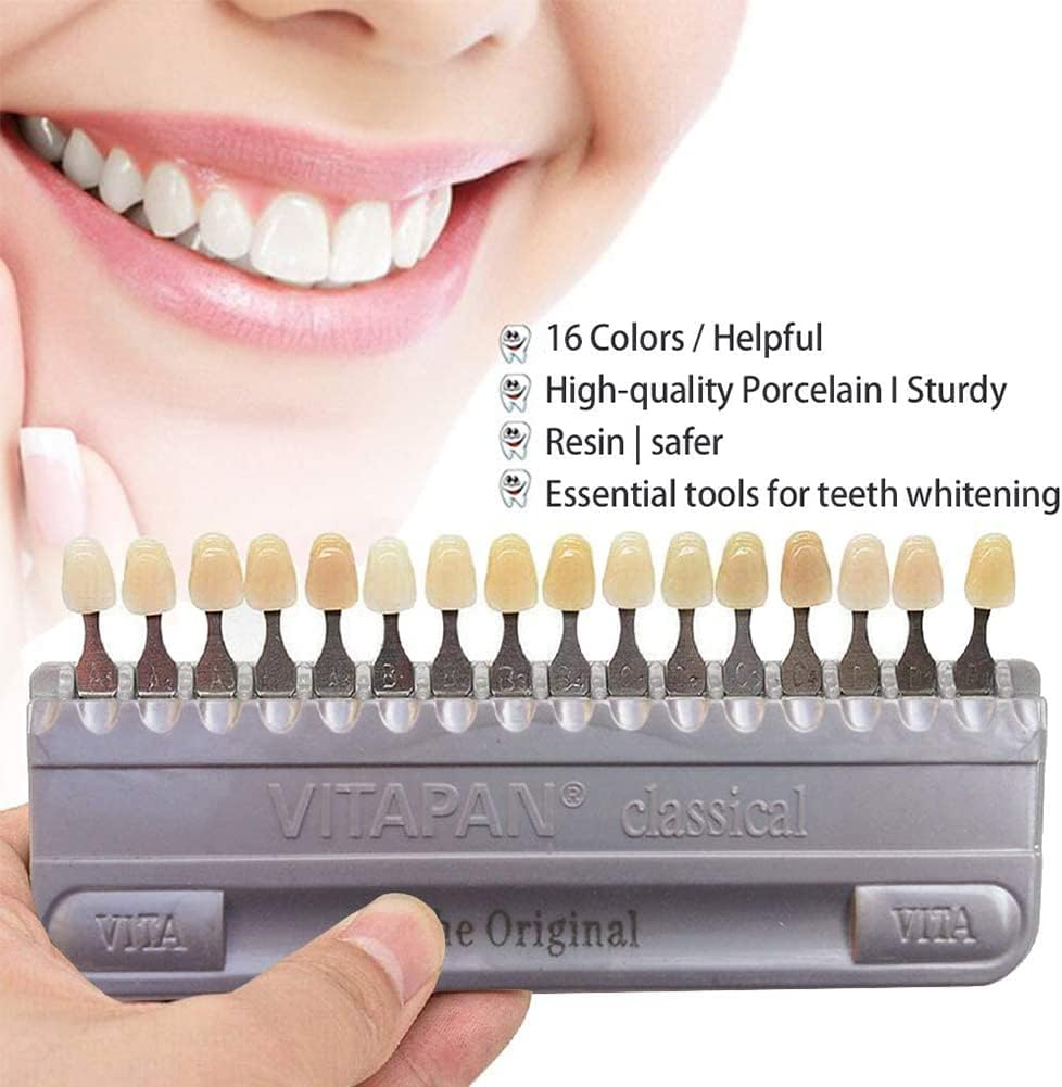 VETAPAN tooth shade guide 16 colors used for restorative and whitening shade selection
