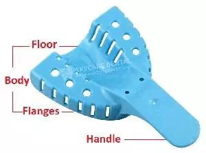 plastic dental impression tray upper lower partial complete sizes
