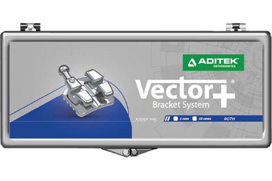ADITEK Vector orthodontic metal brackets .018 .022 slot MBT Roth prescription