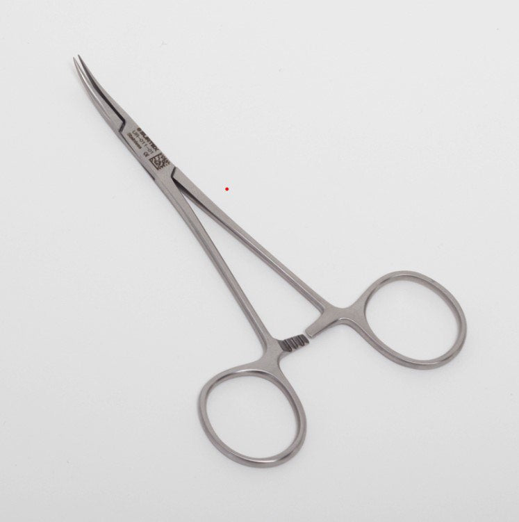 Mosquito hemostat forceps 14cm straight and curved surgical grade stainless steel for vessel clamping hemorrhage control and tissue manipulation in oral surgical and periodontal procedures