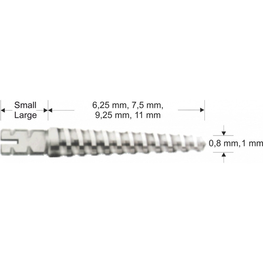 Dentsply Unimetric Titanium Endodontic Posts Sizes 008 to 310