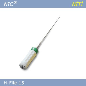 H-File 15 dental tool with NIC and Niti branding on a white background