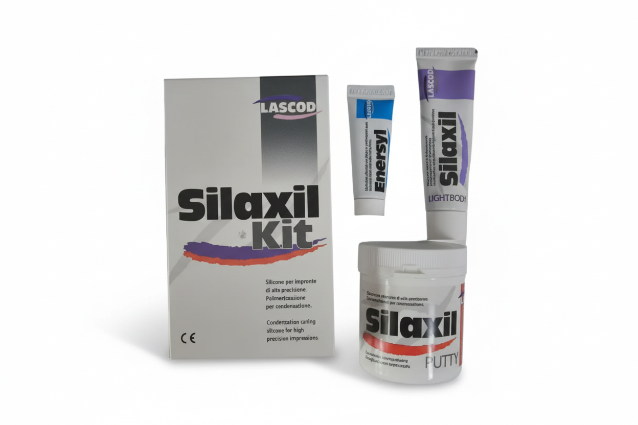 Lascod Silaxil Small Kit dental silicone material packaging for professional use