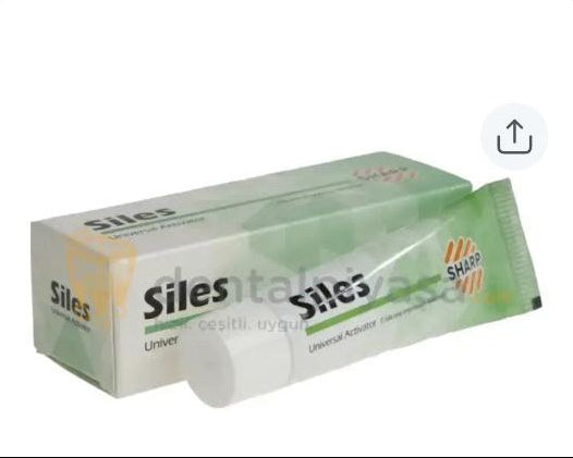 Product packaging of SHARP Siles-C Universal Activator on a website page.