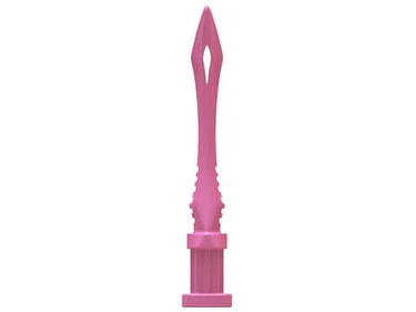 Pink plastic tool on a white background