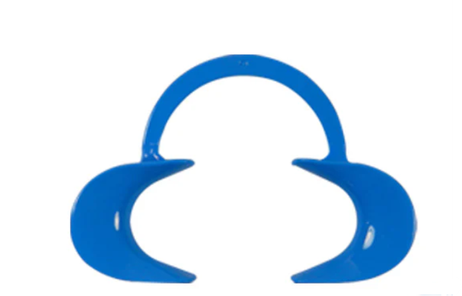 Large dental cheek retractor used for lip and cheek retraction during intraoral procedures