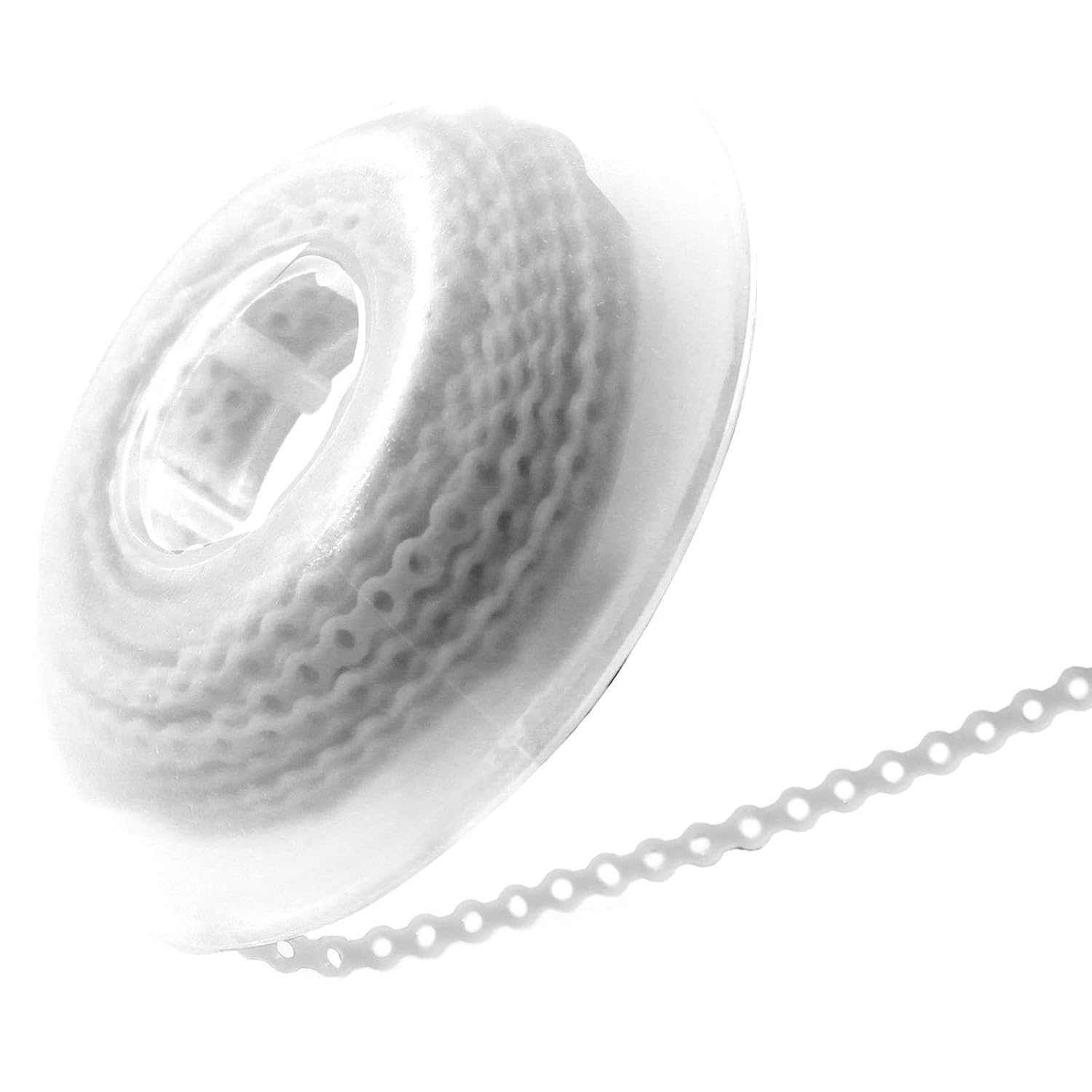 Roll of chain on a white background