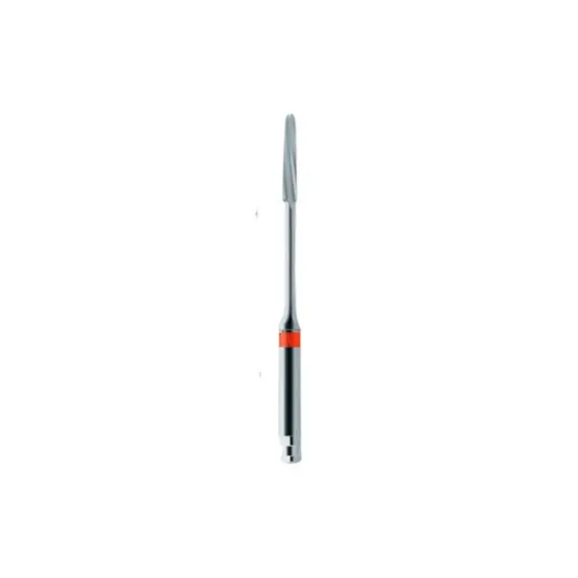Metal tool with a red accent on a white background