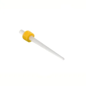 Yellow and white dropper on a white background