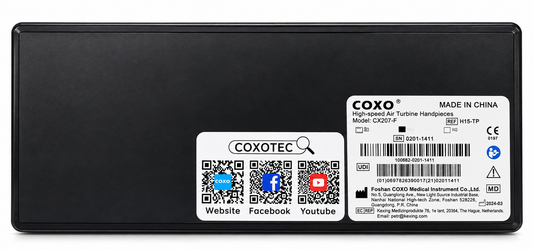 COXO Contra CX207-F high-speed dental air turbine handpiece with LED generator and triple water spray