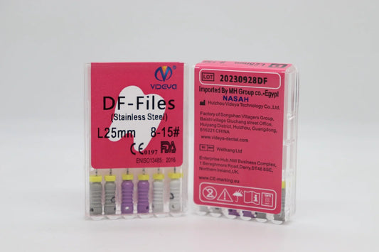 videya df files 25mm d-shaped endodontic hand files