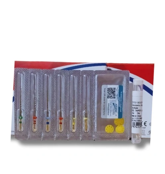 Pepsi Gold rotary endodontic nickel titanium files for mechanical root canal preparation