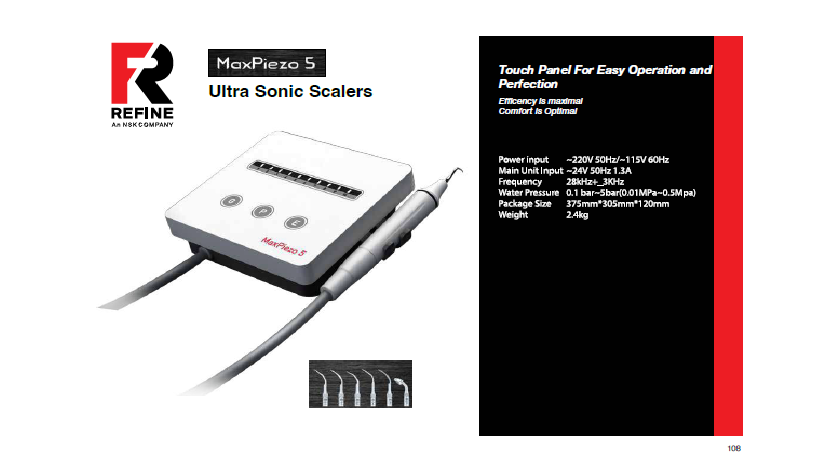 refine maxpiezo 5 ultrasonic scaler with touch panel