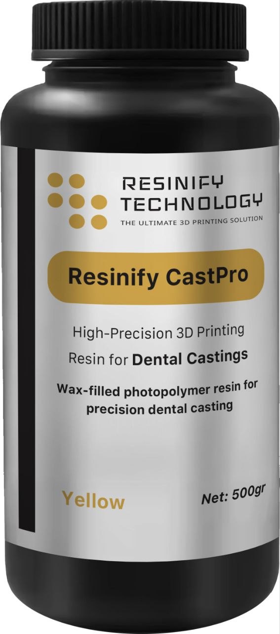 Castpro castable dental 3D printing resin by DigiDentals in Egypt – Shade: Castpro yellow 10