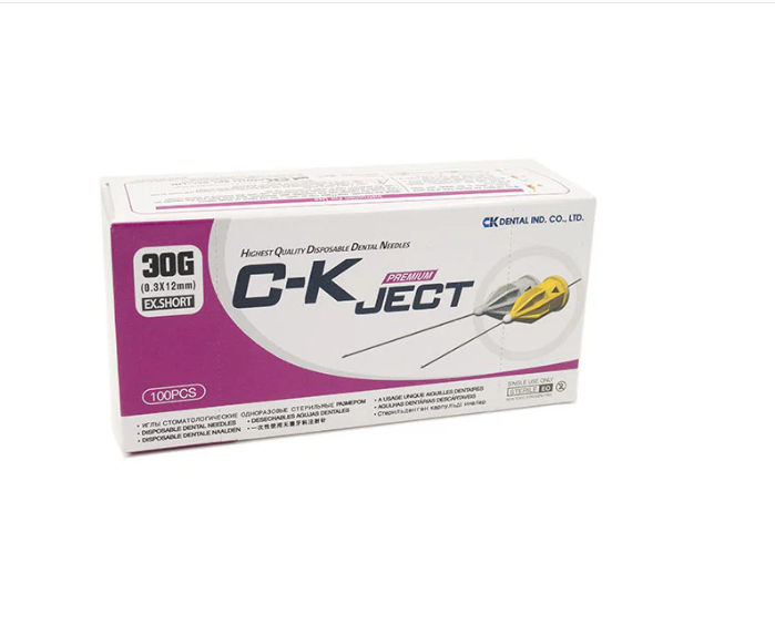 C-K Ject sterile dental injection needles available in multiple gauges and lengths for local anesthesia.